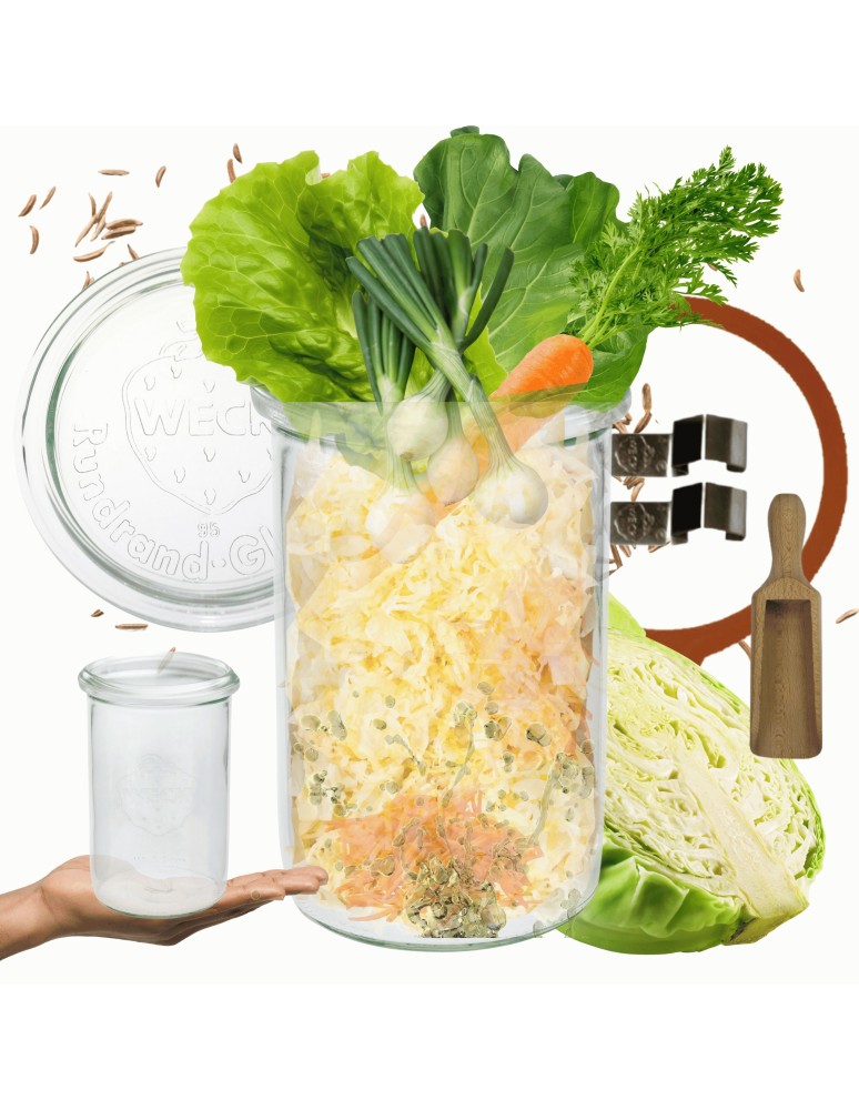 Słoiki i butelki - Słoiki WECK / szklane wieko, miarka słoik 1050ml 1l MOLD - product MODO24.PL 11