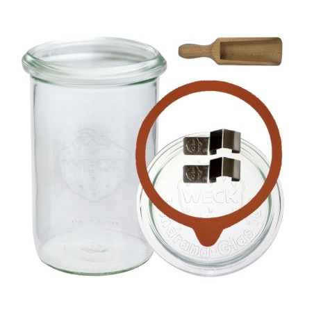 Słoiki WECK / szklane wieko, miarka słoik 1050ml 1l MOLD