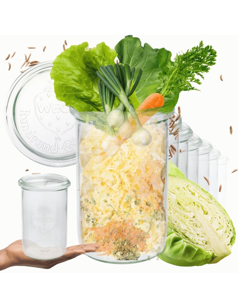 Słoiki i butelki - Słoiki WECK 12szt/ szklane wieko słoik 1050ml 1l MOLD - produkt MODO24.PL 21