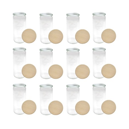 Słoiki WECK 12szt/ drewniane wieko słoik 1040ml 1l CYLINDER