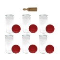 Słoiki WECK 6szt/ silikonowe wieko, miarka słoik 1040ml 1l CYLINDER