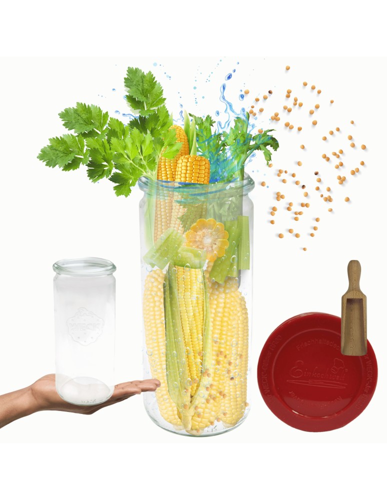 Słoiki i butelki - Słoiki WECK / silikonowe wieko, miarka słoik 1040ml 1l CYLINDER - product MODO24.PL 11