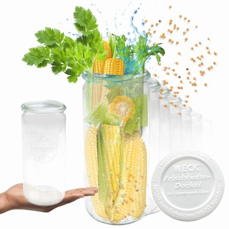 Słoiki WECK 12szt/ plastikowe wieko słoik 1040ml 1l CYLINDER