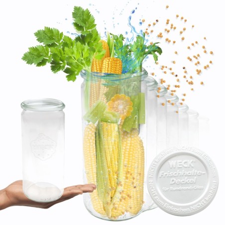 Słoiki WECK 6szt/ plastikowe wieko słoik 1040ml 1l CYLINDER