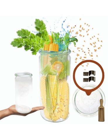 Słoiki i butelki - Słoiki WECK / szklane wieko, miarka słoik 1040ml 1l CYLINDER - product 11