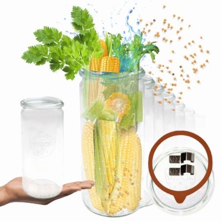 Słoiki WECK 6szt/ szkl. wieko,gumka, bl słoik 1040ml 1l CYLINDER