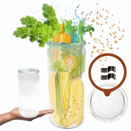 Słoiki WECK / szkl. wieko,gumka, bl słoik 1040ml 1l CYLINDER