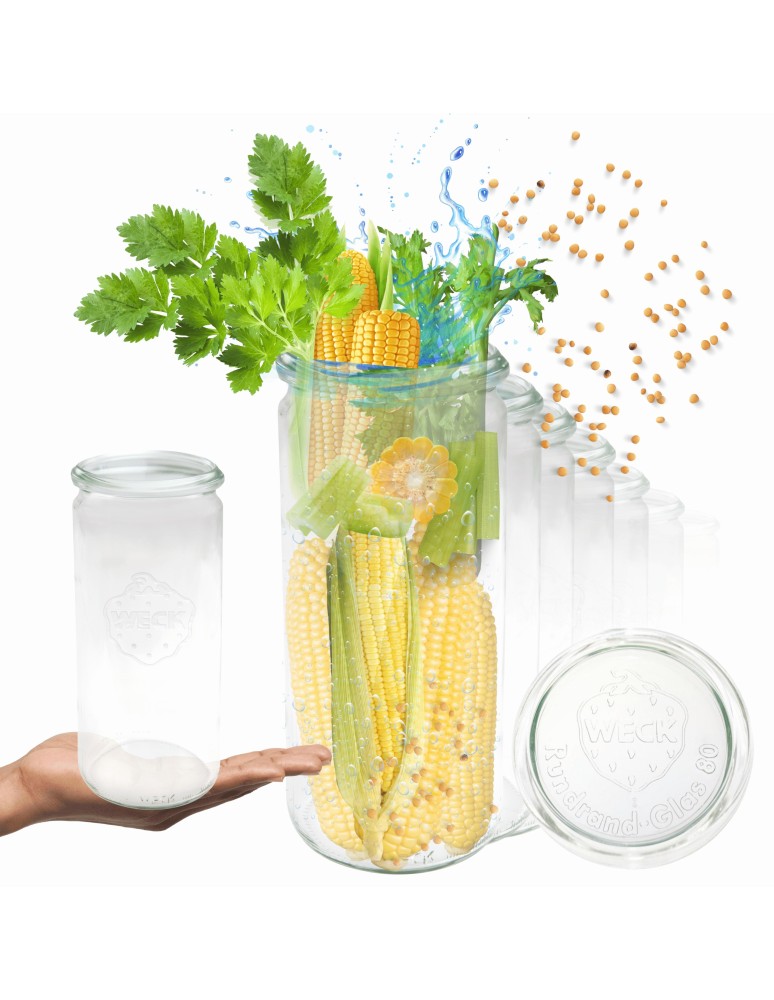 Słoiki i butelki - Słoiki WECK 6szt/ szklane wieko słoik 1040ml 1l CYLINDER - produkt MODO24.PL 21