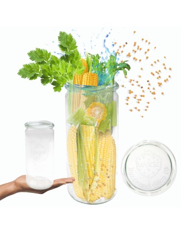 Słoiki i butelki - Słoiki WECK / szklane wieko słoik 1040ml 1l CYLINDER - produkt 21