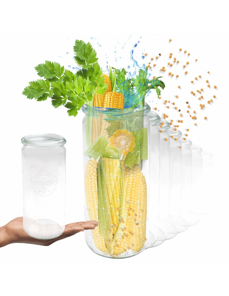 Słoiki i butelki - Słoiki WECK 12szt/ żaroodporny słoik 1040ml 1l CYLINDER - product MODO24.PL 11