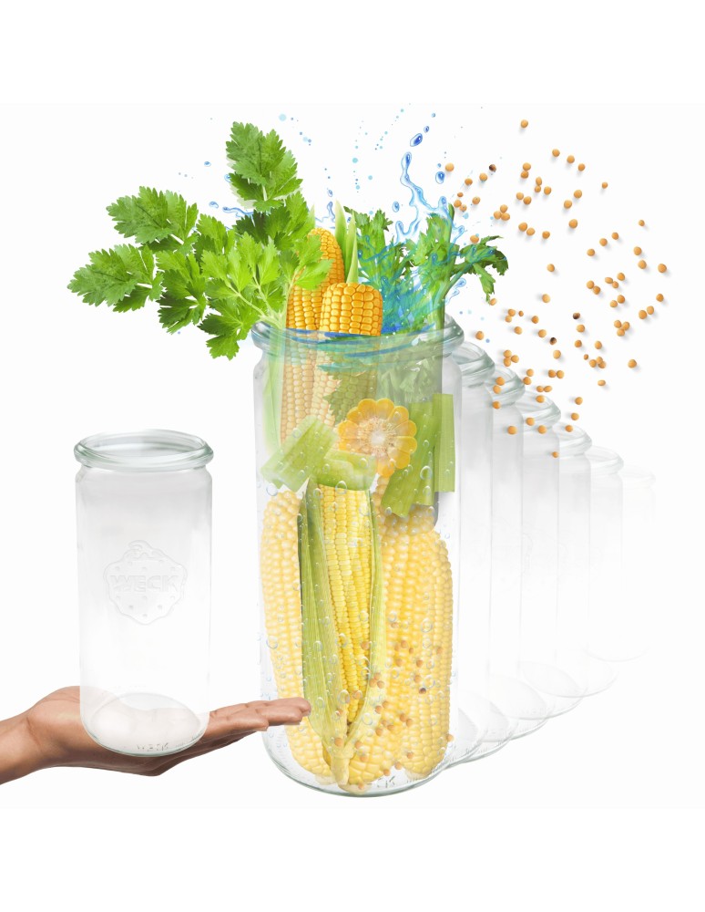 Słoiki i butelki - Słoiki WECK 6szt/ żaroodporny słoik 1040ml 1l CYLINDER - product MODO24.PL 11