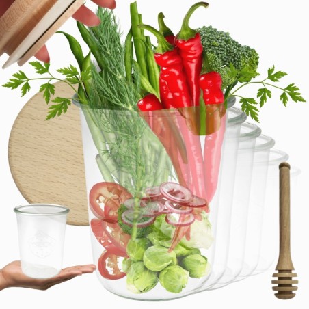 Słoiki WECK 12szt/ drewniane wieko, nabierak słoik 850ml MOLD