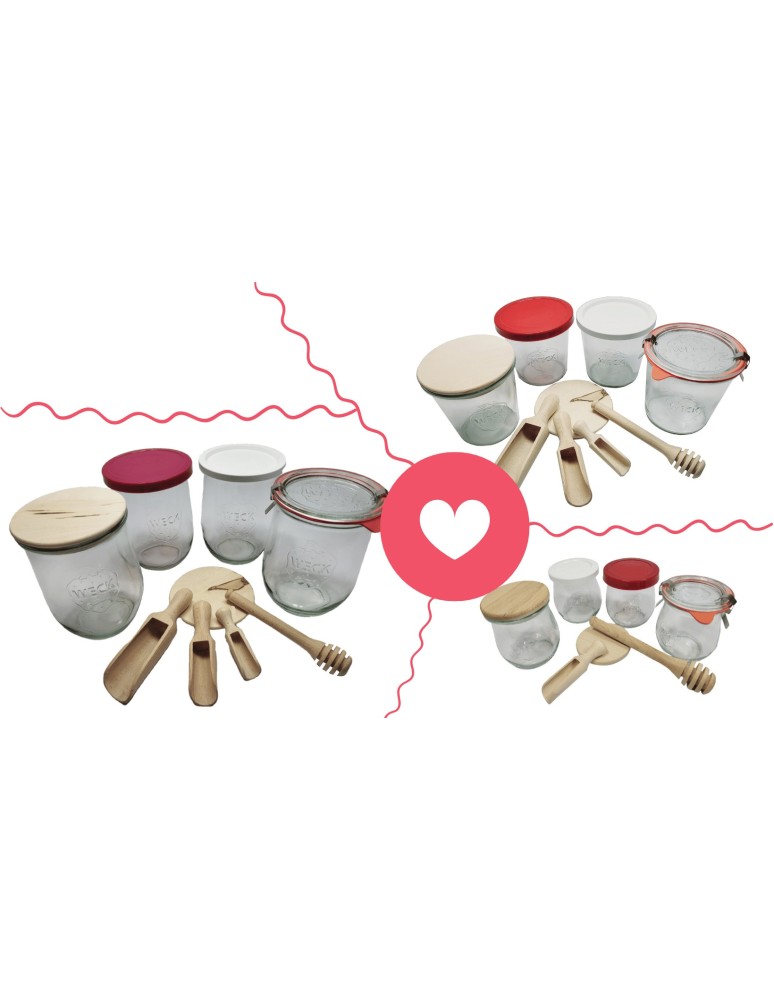 Słoiki i butelki - Słoiki WECK / drewniane wieko, nabierak słoik 850ml MOLD - product MODO24.PL 7