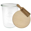 Słoiki WECK / drewniane wieko, miarka słoik 850ml MOLD