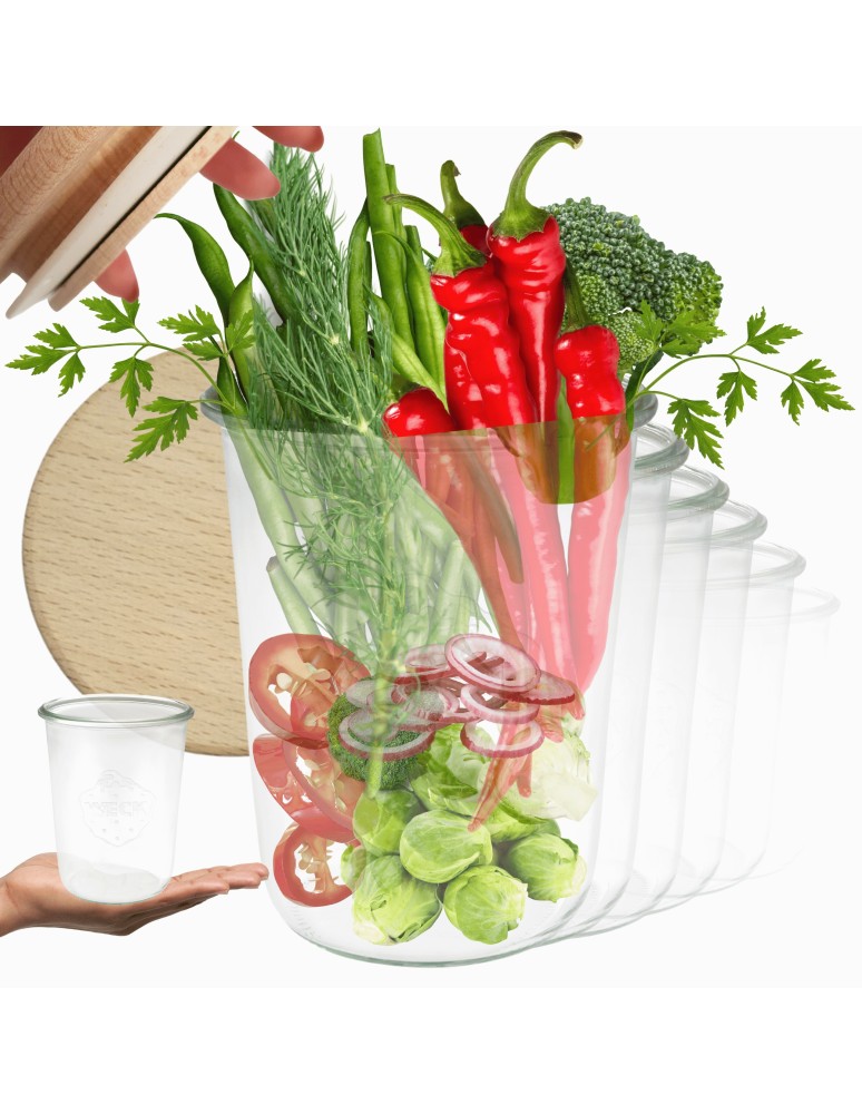 Słoiki i butelki - Słoiki WECK 12szt/ drewniane wieko słoik 850ml MOLD - produkt MODO24.PL 1