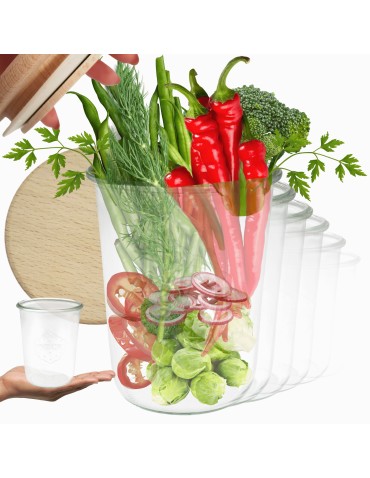 Słoiki WECK 6szt/ drewniane wieko słoik 850ml MOLD