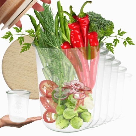 Słoiki WECK 6szt/ drewniane wieko słoik 850ml MOLD