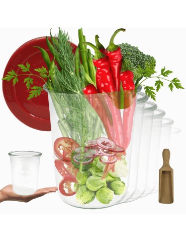 Słoiki i butelki - Słoiki WECK 12szt/ silikonowe wieko, miarka słoik 850ml MOLD - product 11