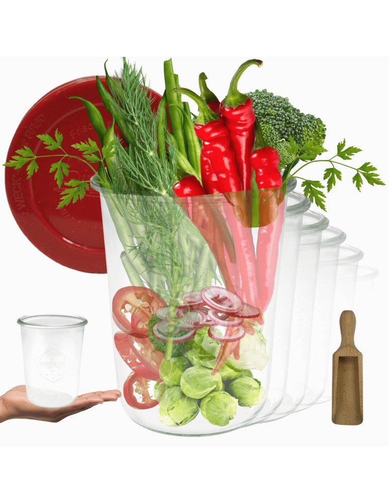 Słoiki i butelki - Słoiki WECK 12szt/ silikonowe wieko, miarka słoik 850ml MOLD - product MODO24.PL 11