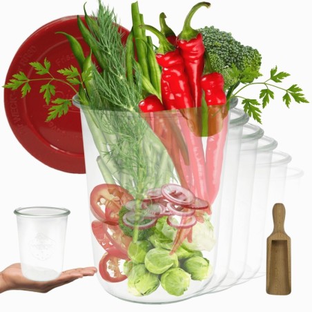 Słoiki WECK 12szt/ silikonowe wieko, miarka słoik 850ml MOLD