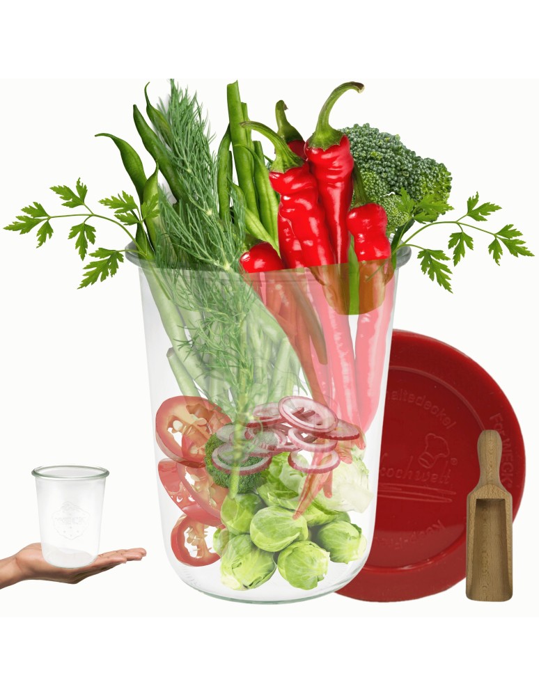 Słoiki i butelki - Słoiki WECK / silikonowe wieko, miarka słoik 850ml MOLD - product MODO24.PL 11