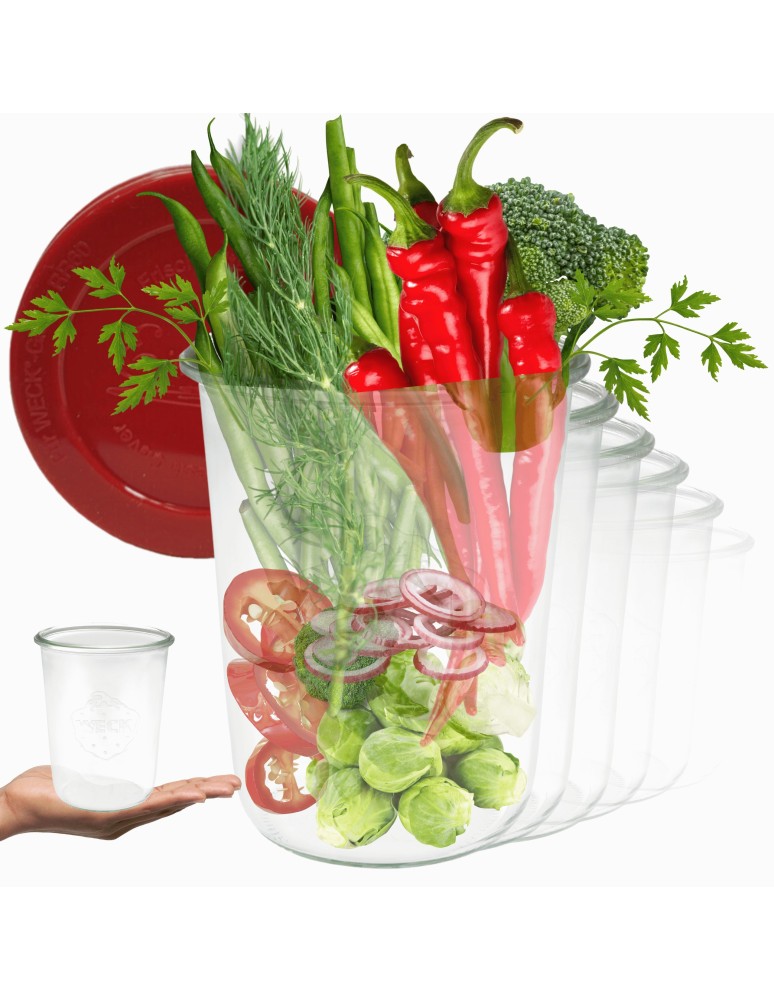 Słoiki i butelki - Słoiki WECK 6szt/ silikonowe wieko słoik 850ml MOLD - product MODO24.PL 11