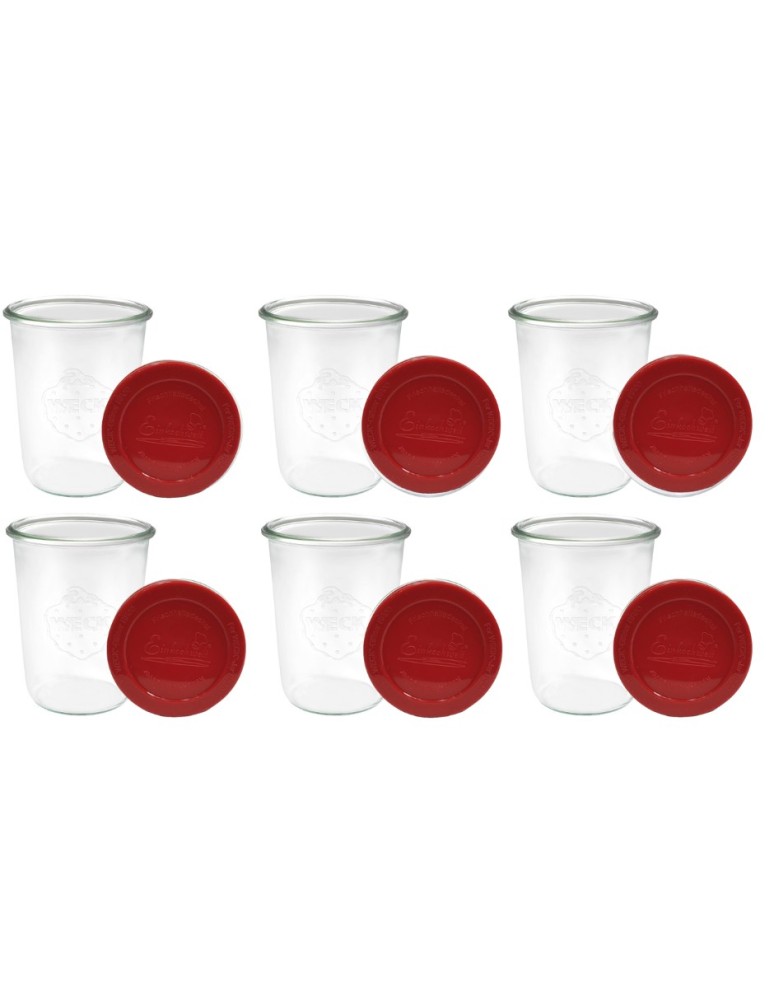 Słoiki i butelki - Słoiki WECK 6szt/ silikonowe wieko słoik 850ml MOLD - product MODO24.PL 12