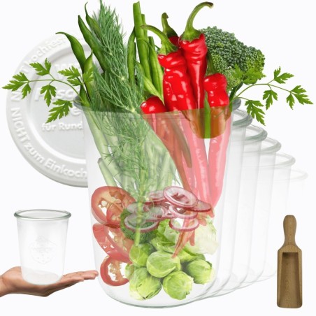 Słoiki WECK 12szt/ plastikowe wieko, miarka słoik 850ml MOLD