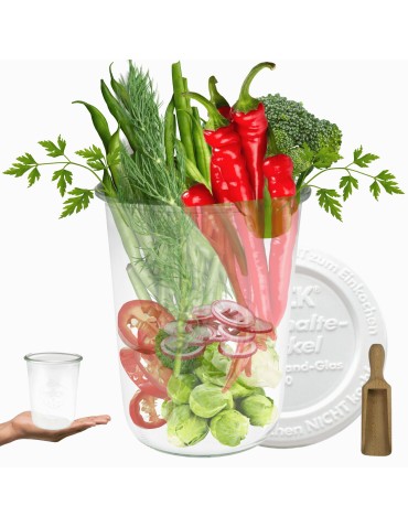 Słoiki i butelki - Słoiki WECK / plastikowe wieko, miarka słoik 850ml MOLD - product 11