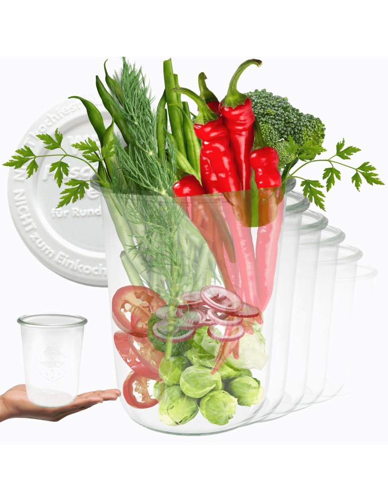 Słoiki i butelki - Słoiki WECK 12szt/ plastikowe wieko słoik 850ml MOLD - product MODO24.PL 11