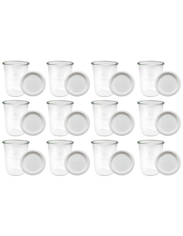 Słoiki i butelki - Słoiki WECK 12szt/ plastikowe wieko słoik 850ml MOLD - product 12