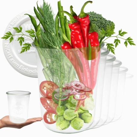 Słoiki WECK 6szt/ plastikowe wieko słoik 850ml MOLD