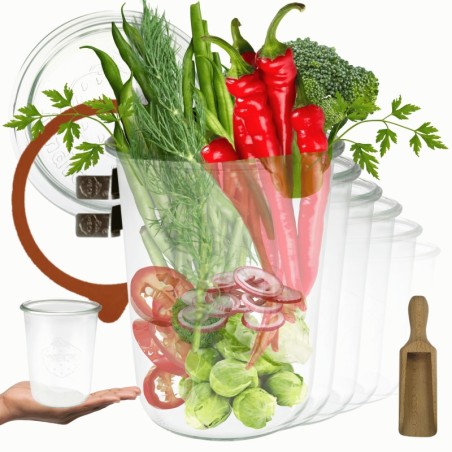 Słoiki WECK 12szt/ szklane wieko, miarka słoik 850ml MOLD