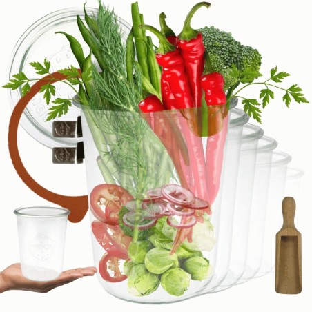 Słoiki WECK 6szt/ szklane wieko, miarka słoik 850ml MOLD