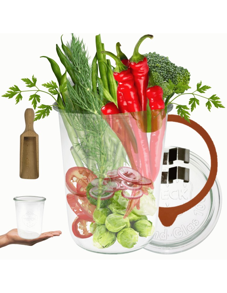 Słoiki i butelki - Słoiki WECK / szklane wieko, miarka słoik 850ml MOLD - product MODO24.PL 11