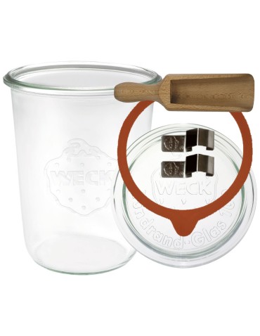 Słoiki i butelki - Słoiki WECK / szklane wieko, miarka słoik 850ml MOLD - product 12