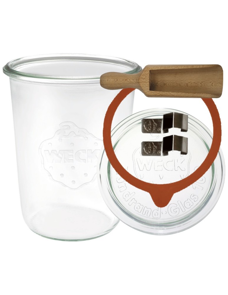 Słoiki i butelki - Słoiki WECK / szklane wieko, miarka słoik 850ml MOLD - product MODO24.PL 12