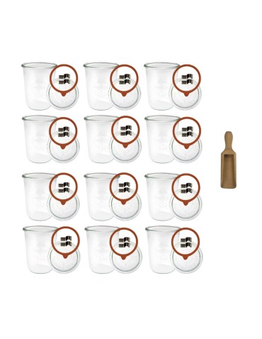 Słoiki i butelki - Słoiki WECK / szklane wieko, miarka słoik 850ml MOLD - product 20