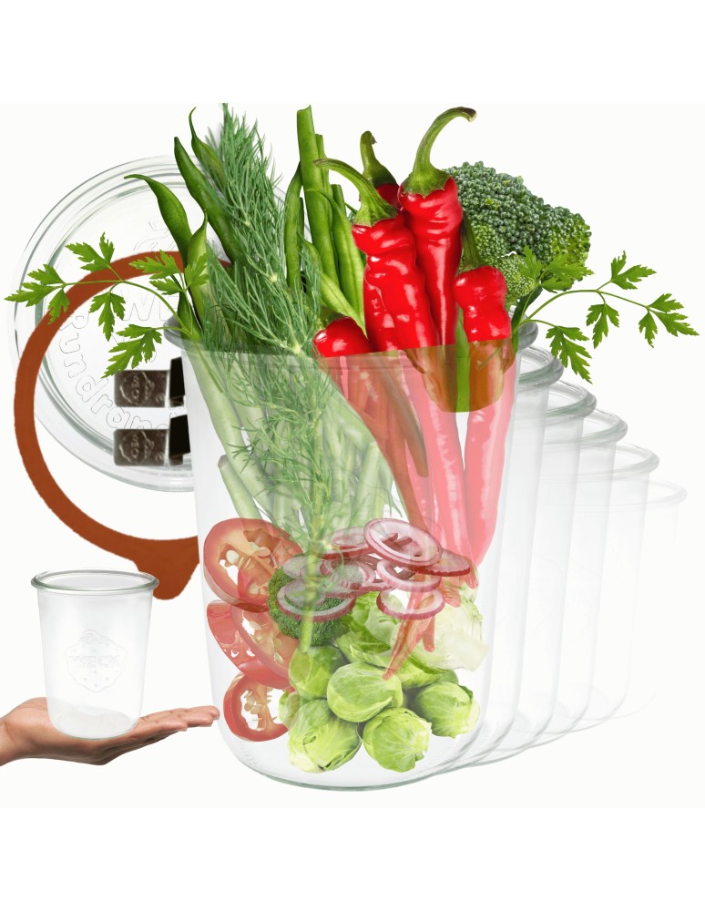Słoiki i butelki - Słoiki WECK 6szt/ szkl. wieko,gumka, bl słoik 850ml MOLD - produkt MODO24.PL 21