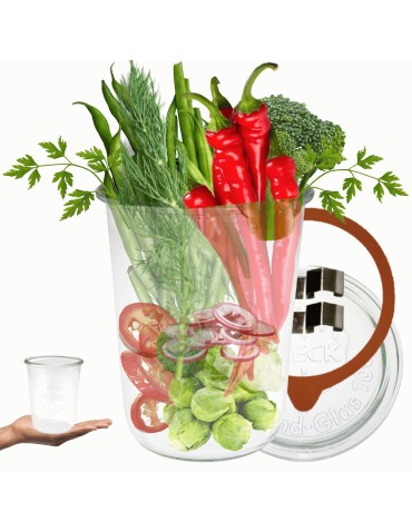 Słoiki i butelki - Słoiki WECK / szkl. wieko,gumka, bl słoik 850ml MOLD - produkt 21