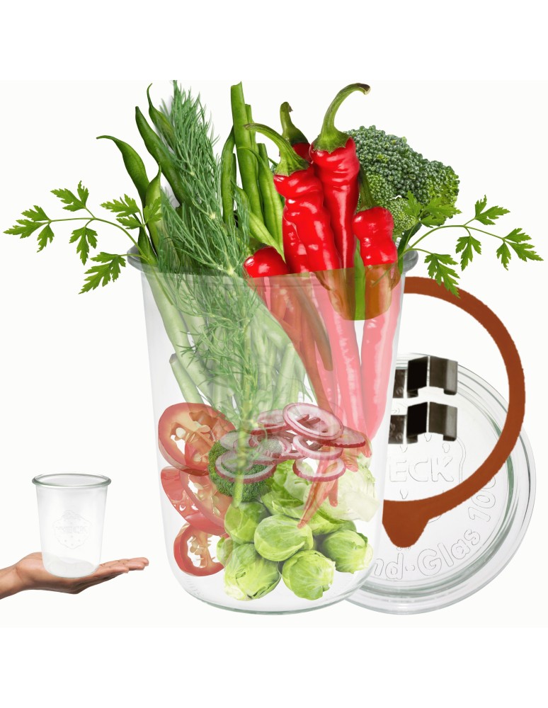 Słoiki i butelki - Słoiki WECK / szkl. wieko,gumka, bl słoik 850ml MOLD - produkt MODO24.PL 21