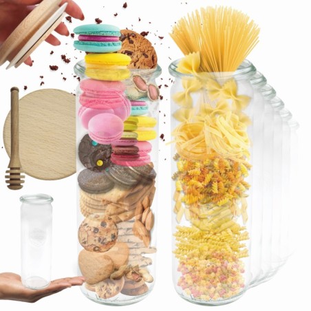 Słoiki WECK 12szt/ drewniane wieko, nabierak słoik 600ml CYLINDER