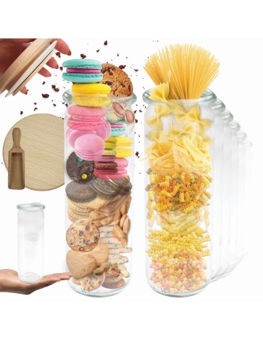 Słoiki WECK 12szt/ drewniane wieko, miarka słoik 600ml CYLINDER