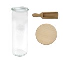 Słoiki WECK / drewniane wieko, miarka słoik 600ml CYLINDER