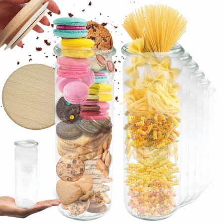 Słoiki WECK 12szt/ drewniane wieko słoik 600ml CYLINDER