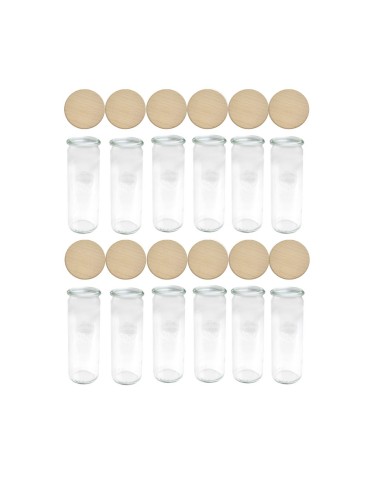 Słoiki WECK 12szt/ drewniane wieko słoik 600ml CYLINDER - produkt 2