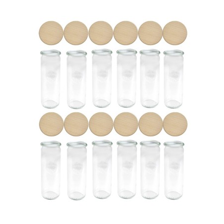 Słoiki WECK 12szt/ drewniane wieko słoik 600ml CYLINDER