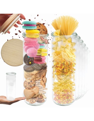 Słoiki WECK 6szt/ drewniane wieko słoik 600ml CYLINDER