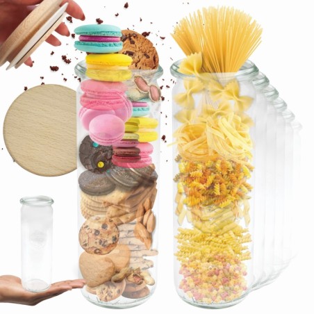 Słoiki WECK 6szt/ drewniane wieko słoik 600ml CYLINDER