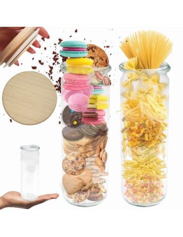 Słoiki WECK / drewniane wieko słoik 600ml CYLINDER